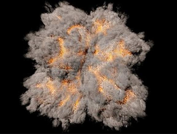 粉塵爆炸瞬間